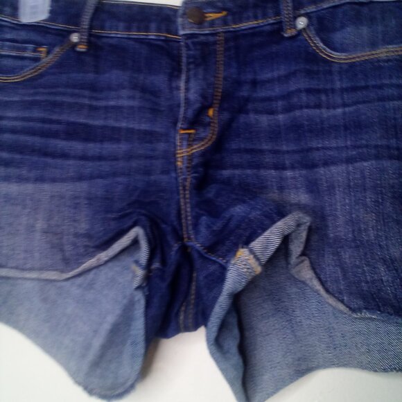 Mossimo Shorts Women 10 Mid Rise Midi Denim Blue - Picture 8 of 14